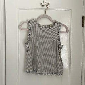 altar’d state cropped top with stripes